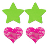 Buy GLOW Fashion Pasties Set - Solid Neon Green & Pink - 2 Sets Included at NZ’s Mega Adult Toys Store. Discover premium sex toys with discreet shipping at the best price in NZ