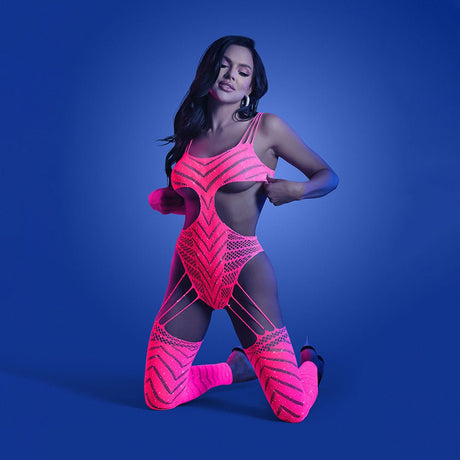 Buy GLOW WAVELENGTH Cut - Out Rhinestone Teddy Bodystocking - Glow in Dark Pink - One Size at NZ’s Mega Adult Toys Store. Discover premium sex toys with discreet shipping at the best price in NZ