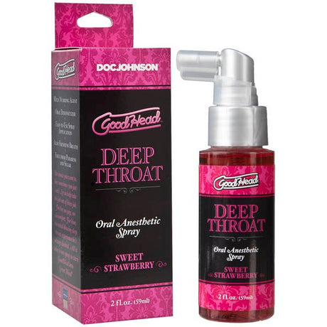 Buy GoodHead Deep Throat Spray - Sweet Strawberry Flavoured Deep Throat Spray - 59 ml Bottle at NZ’s Mega Adult Toys Store. Discover premium sex toys with discreet shipping at the best price in NZ