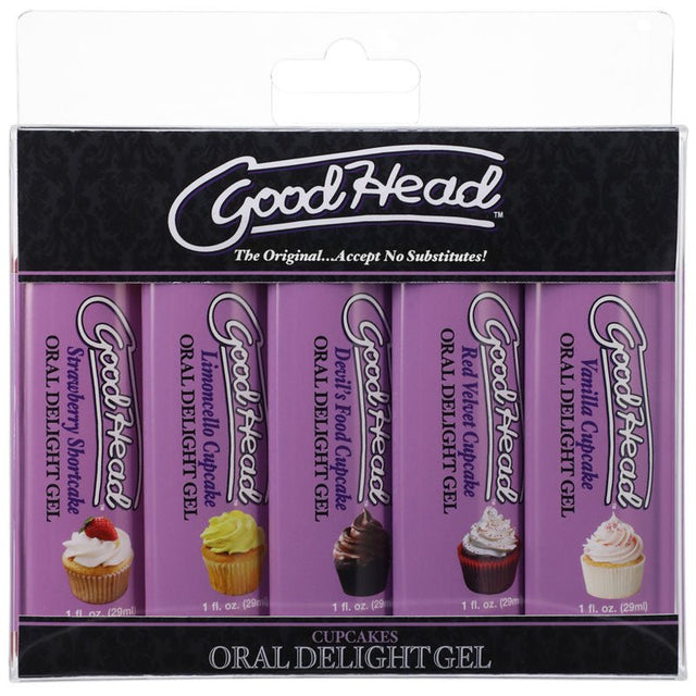 Buy GoodHead Oral Delight Gel - Cupcakes - Flavoured Oral Gels - Set of 5 x 30ml Bottles at NZ’s Mega Adult Toys Store. Discover premium sex toys with discreet shipping at the best price in NZ