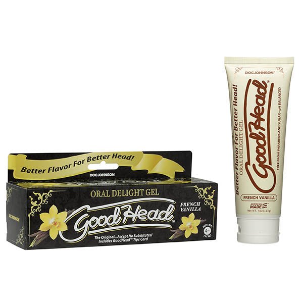 Buy GoodHead Oral Delight Gel - French Vanilla Flavoured Oral Sex Lotion - 113 g Tube at NZ’s Mega Adult Toys Store. Discover premium sex toys with discreet shipping at the best price in NZ