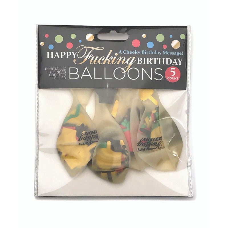 Buy Happy Fucking Birthday Confetti Balloons - Party Balloons - Set of 5 at NZ’s Mega Adult Toys Store. Discover premium sex toys with discreet shipping at the best price in NZ