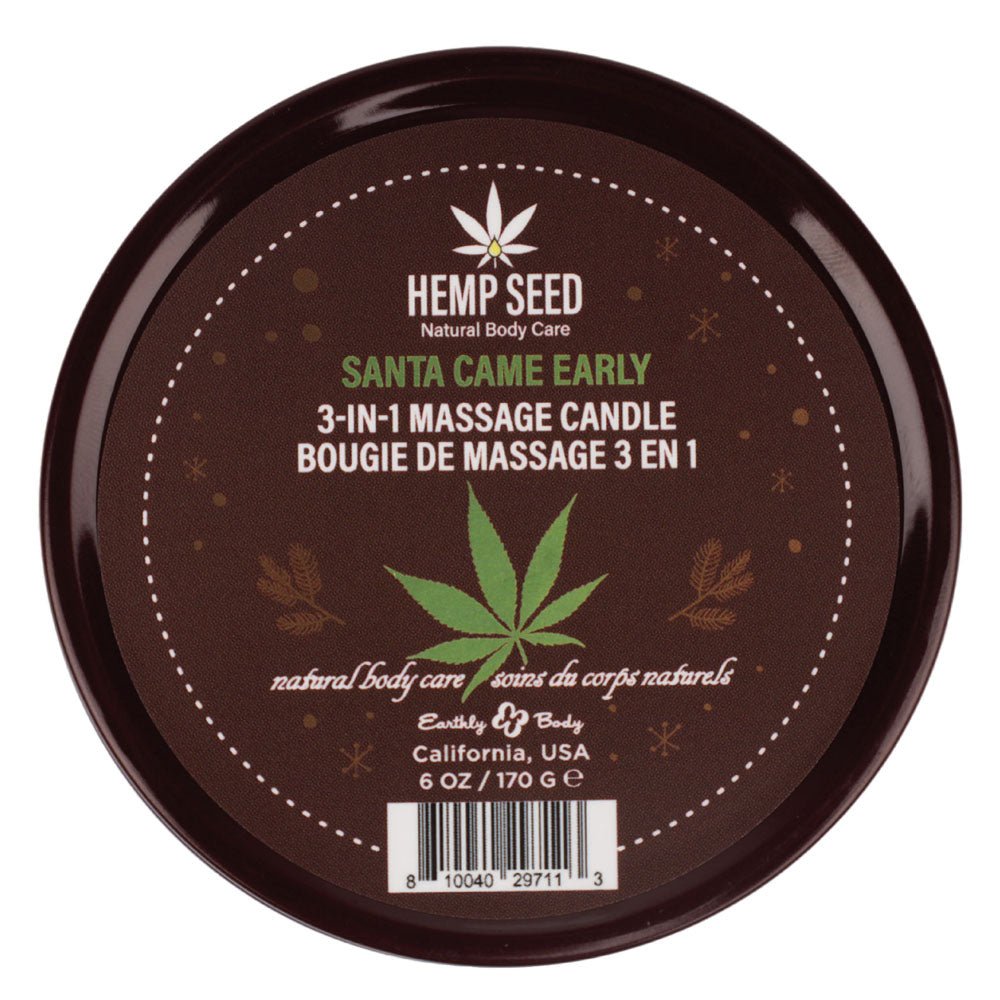 Buy Hemp Seed 3 - In - 1 Massage Candle - Santa Came Early - Honey, Cinnamon, Maple - 170 g at NZ’s Mega Adult Toys Store. Discover premium sex toys with discreet shipping at the best price in NZ