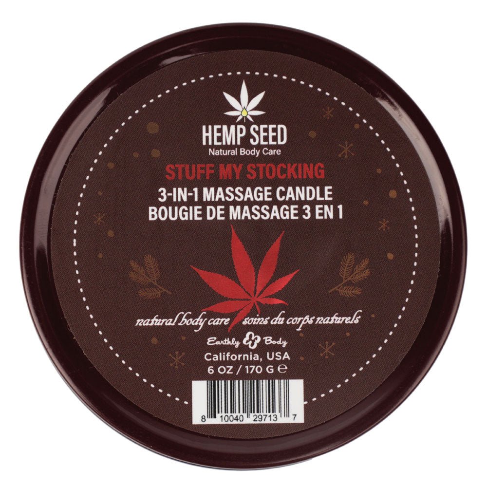 Buy Hemp Seed 3 - In - 1 Massage Candle - Stuff My Stocking - Pomegranate, Charred Firewood, Brown Sugar - 170 g at NZ’s Mega Adult Toys Store. Discover premium sex toys with discreet shipping at the best price in NZ