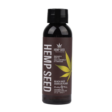 Buy Hemp Seed Massage & Body Oil - Beach Daze (Coconut & Pineapple) Scented - 59 ml Bottle at NZ’s Mega Adult Toys Store. Discover premium sex toys with discreet shipping at the best price in NZ