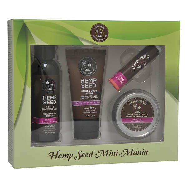 Buy Hemp Seed Mini Mania - Skinny Dip (Vanilla & Fairy Floss) Scented Lotion Kit - 4 Piece Set at NZ’s Mega Adult Toys Store. Discover premium sex toys with discreet shipping at the best price in NZ