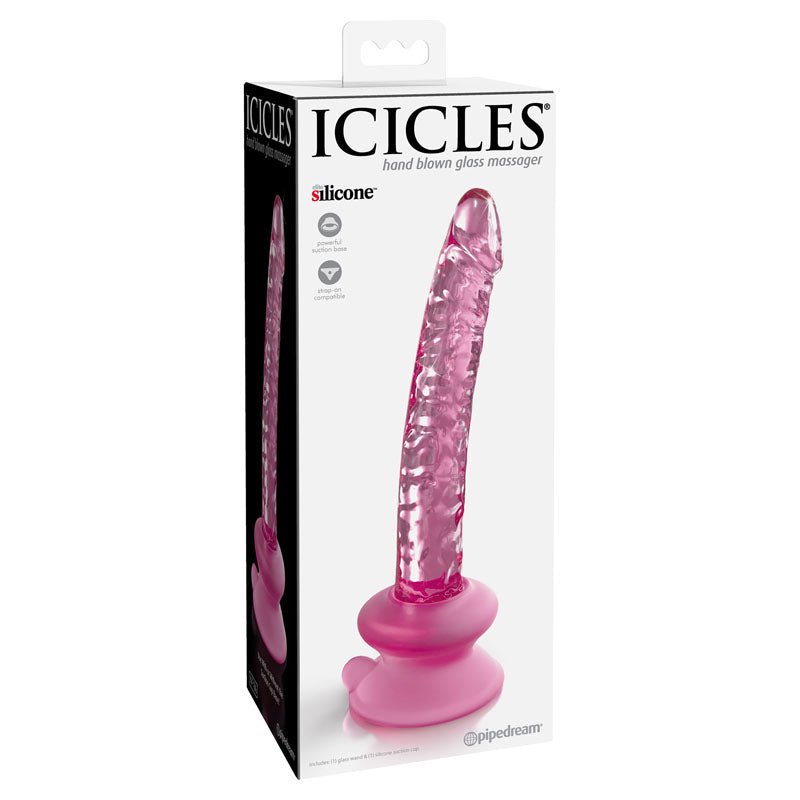 Buy Icicles #86 - Pink 17 cm Glass Dong with Suction Base at NZ’s Mega Adult Toys Store. Discover premium sex toys with discreet shipping at the best price in NZ