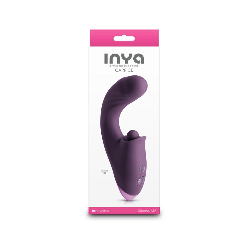 Buy INYA Caprice - Purple - Purple 17.7 cm USB Rechargeable Vibrator with Clitoral Thumper at NZ’s Mega Adult Toys Store. Discover premium sex toys with discreet shipping at the best price in NZ