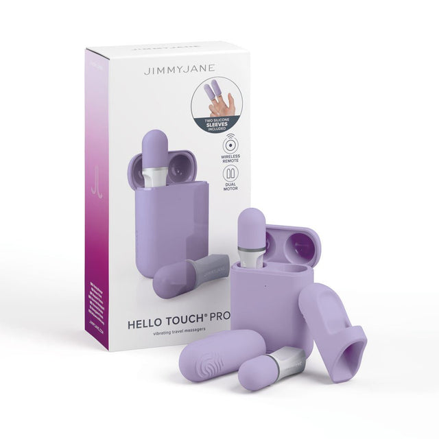 Buy JimmyJane Hello Touch Pro - Purple Vibrating Finger Stimulators with Charging Pod at NZ’s Mega Adult Toys Store. Discover premium sex toys with discreet shipping at the best price in NZ