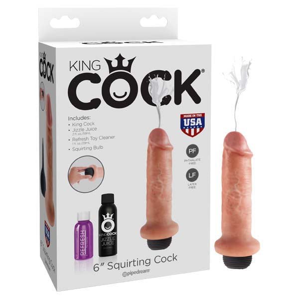 Buy King Cock 6'' Squirting Cock - Flesh 15.2 cm Squirting Dong at NZ’s Mega Adult Toys Store. Discover premium sex toys with discreet shipping at the best price in NZ