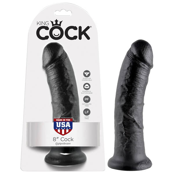 Buy King Cock 8'' Cock - Black 20.3 cm (8'') Dong at NZ’s Mega Adult Toys Store. Discover premium sex toys with discreet shipping at the best price in NZ