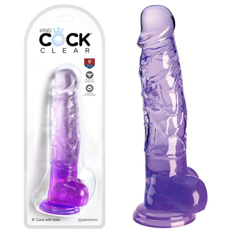 Buy King Cock Clear 8'' Cock with Balls - Purple - Purple 20.3 cm Dong at NZ’s Mega Adult Toys Store. Discover premium sex toys with discreet shipping at the best price in NZ