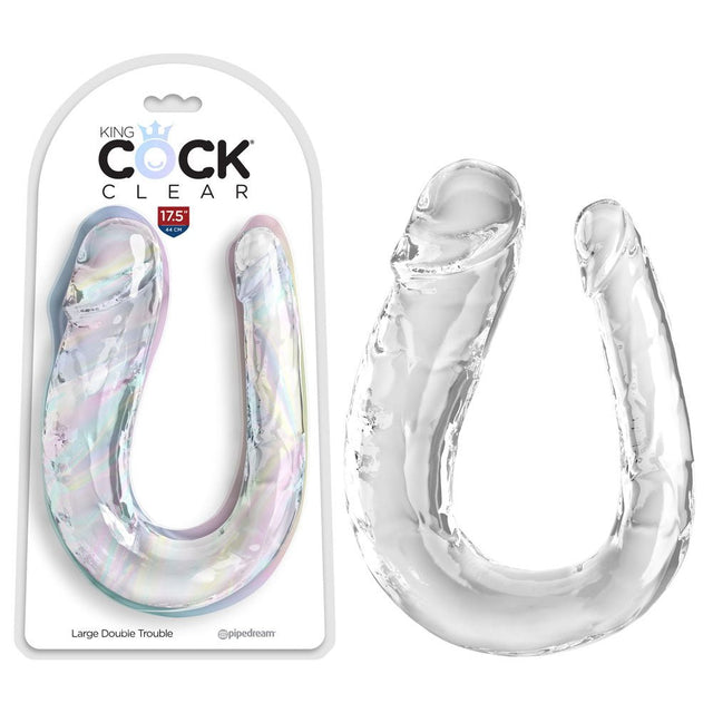 Buy King Cock Clear Large Double Trouble - Clear Large Double Penetration Dong at NZ’s Mega Adult Toys Store. Discover premium sex toys with discreet shipping at the best price in NZ