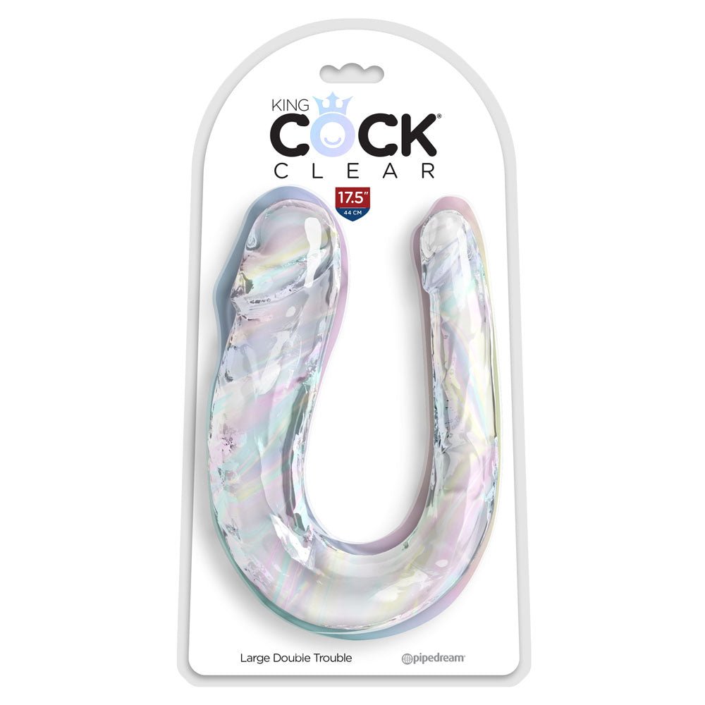 Buy King Cock Clear Large Double Trouble - Clear Large Double Penetration Dong at NZ’s Mega Adult Toys Store. Discover premium sex toys with discreet shipping at the best price in NZ