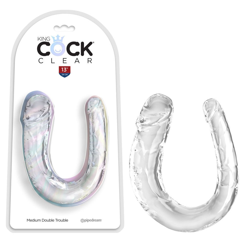 Buy King Cock Clear Medium Double Trouble - Clear Medium Double Penetration Dong at NZ’s Mega Adult Toys Store. Discover premium sex toys with discreet shipping at the best price in NZ