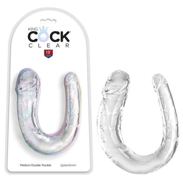 Buy King Cock Clear Medium Double Trouble - Clear Medium Double Penetration Dong at NZ’s Mega Adult Toys Store. Discover premium sex toys with discreet shipping at the best price in NZ