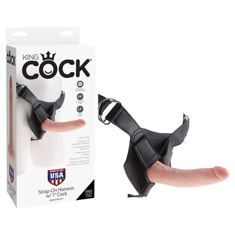 Buy King Cock Strap - On Harness With 7'' Cock - Flesh 17.8 cm (7'') Strap - On at NZ’s Mega Adult Toys Store. Discover premium sex toys with discreet shipping at the best price in NZ