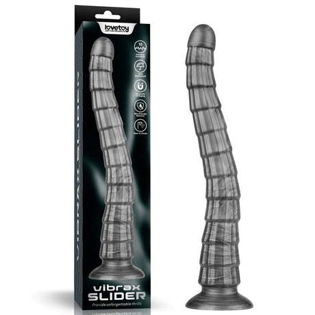 Buy King Sized Vibrating Vibrax Slider - Grey 36.8 cm (14.5'') USB Rechargeable Vibrating Dildo at NZ’s Mega Adult Toys Store. Discover premium sex toys with discreet shipping at the best price in NZ