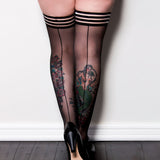 Buy Kixies Lois Black with Back Seam Thigh Highs - Black Stockings - Size D at NZ’s Mega Adult Toys Store. Discover premium sex toys with discreet shipping at the best price in NZ