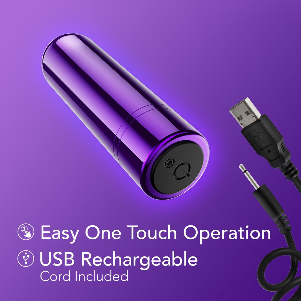 Buy Kool Vibes - Rechargeable Mini Bullet - Grape - Purple 6.4 cm USB Rechargeable Bullet at NZ’s Mega Adult Toys Store. Discover premium sex toys with discreet shipping at the best price in NZ