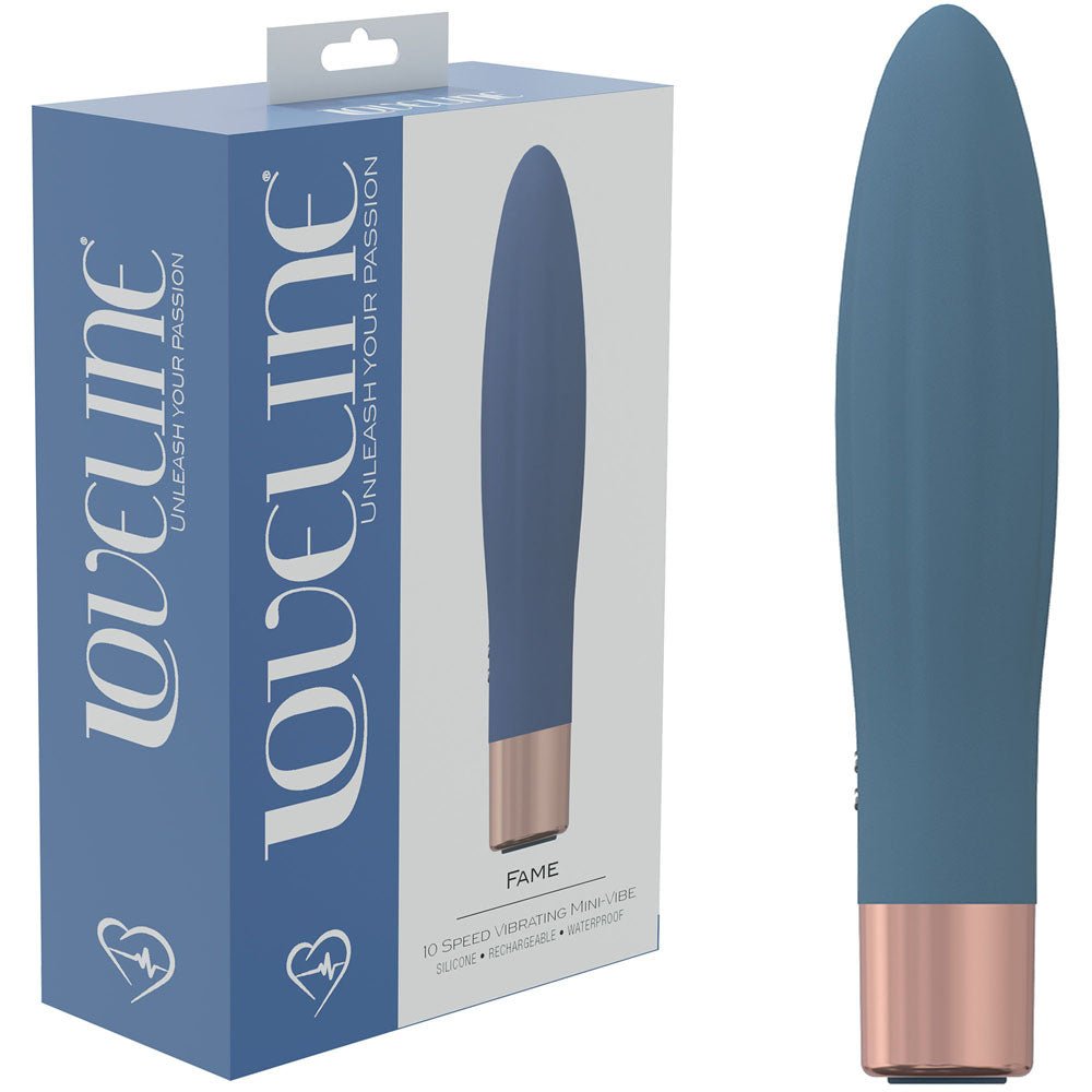 Buy LOVELINE Fame - Blue - Blue 14.4 cm USB Rechargeable Vibrator at NZ’s Mega Adult Toys Store. Discover premium sex toys with discreet shipping at the best price in NZ