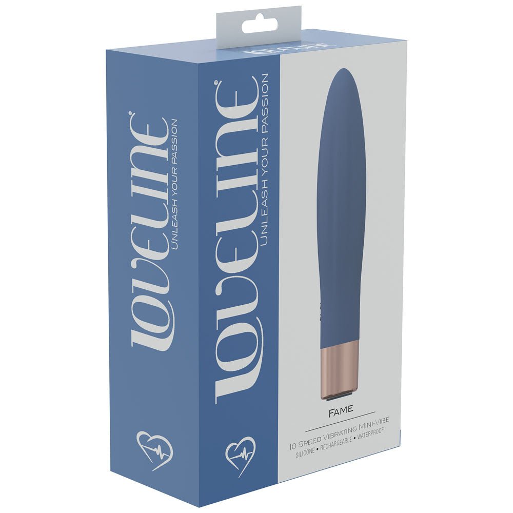 Buy LOVELINE Fame - Blue - Blue 14.4 cm USB Rechargeable Vibrator at NZ’s Mega Adult Toys Store. Discover premium sex toys with discreet shipping at the best price in NZ