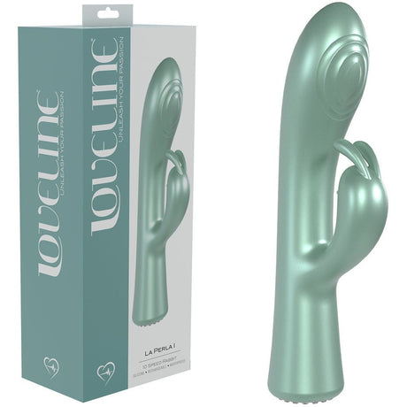 Buy LOVELINE La Perla I - Green - Pearlescent Green 19.2 cm USB Rechargeable Rabbit Vibrator at NZ’s Mega Adult Toys Store. Discover premium sex toys with discreet shipping at the best price in NZ