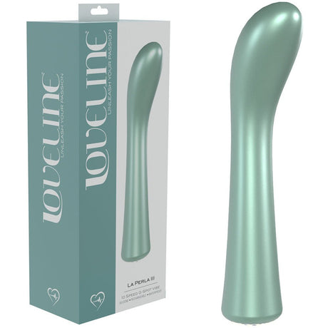 Buy LOVELINE La Perla III - Green - Pearlescent Green 19.2 cm USB Rechargeable Vibrator at NZ’s Mega Adult Toys Store. Discover premium sex toys with discreet shipping at the best price in NZ