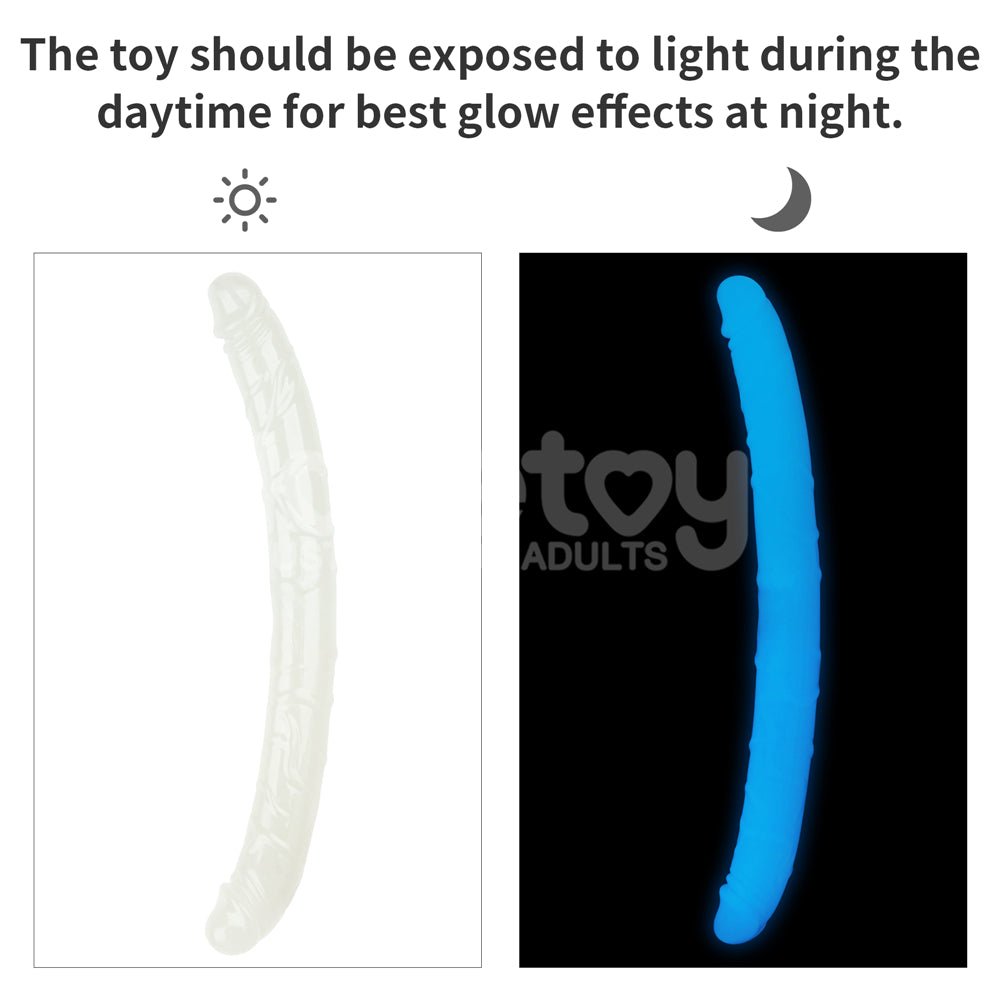 Buy Lumino Play 18.5'' Double Dildo - Glow in the Dark Blue 47 cm Double Dong at NZ’s Mega Adult Toys Store. Discover premium sex toys with discreet shipping at the best price in NZ