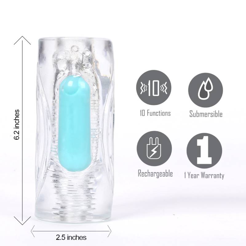 Buy Maia Aster - Clear Vibrating Stroker Sleeve at NZ’s Mega Adult Toys Store. Discover premium sex toys with discreet shipping at the best price in NZ