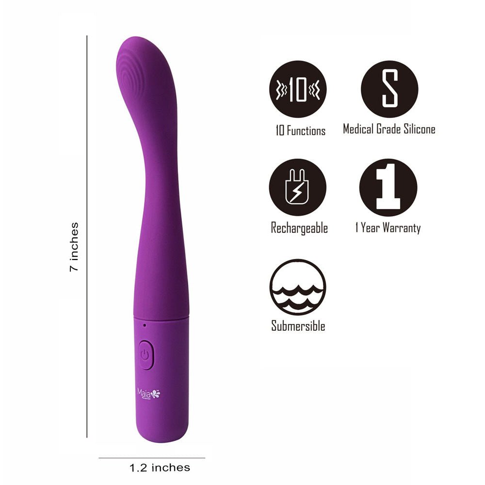 Buy Maia CHELSI - Purple 17.8 cm USB Rechargeable Vibrator at NZ’s Mega Adult Toys Store. Discover premium sex toys with discreet shipping at the best price in NZ