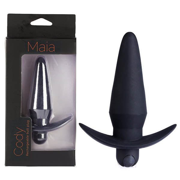 Buy Maia Cody - Black 12.4 cm USB Rechargeable Butt Plug at NZ’s Mega Adult Toys Store. Discover premium sex toys with discreet shipping at the best price in NZ