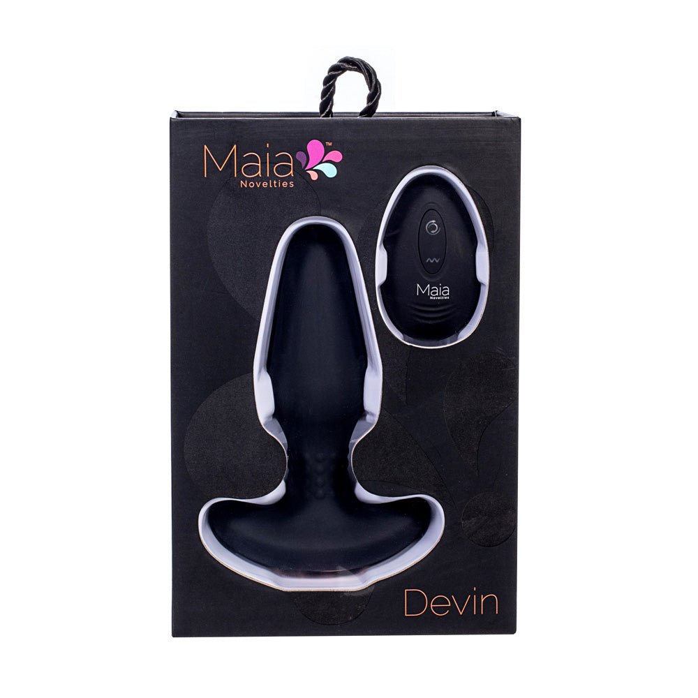 Buy Maia DEVIN - Black USB Rechargeable Vibrating Butt Plug at NZ’s Mega Adult Toys Store. Discover premium sex toys with discreet shipping at the best price in NZ