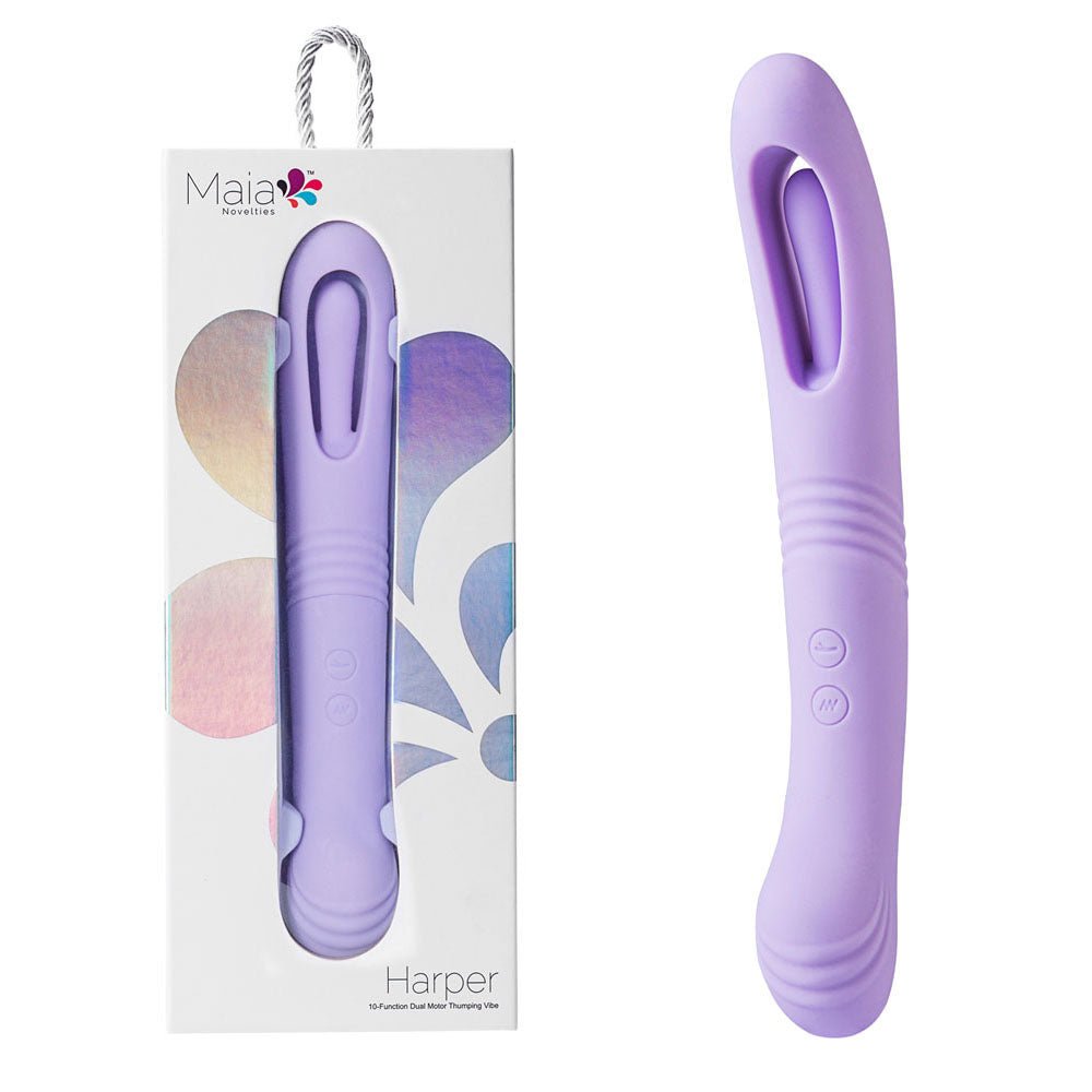 Buy Maia HARPER - Purple 24.1 cm USB Rechargeable Vibrator at NZ’s Mega Adult Toys Store. Discover premium sex toys with discreet shipping at the best price in NZ