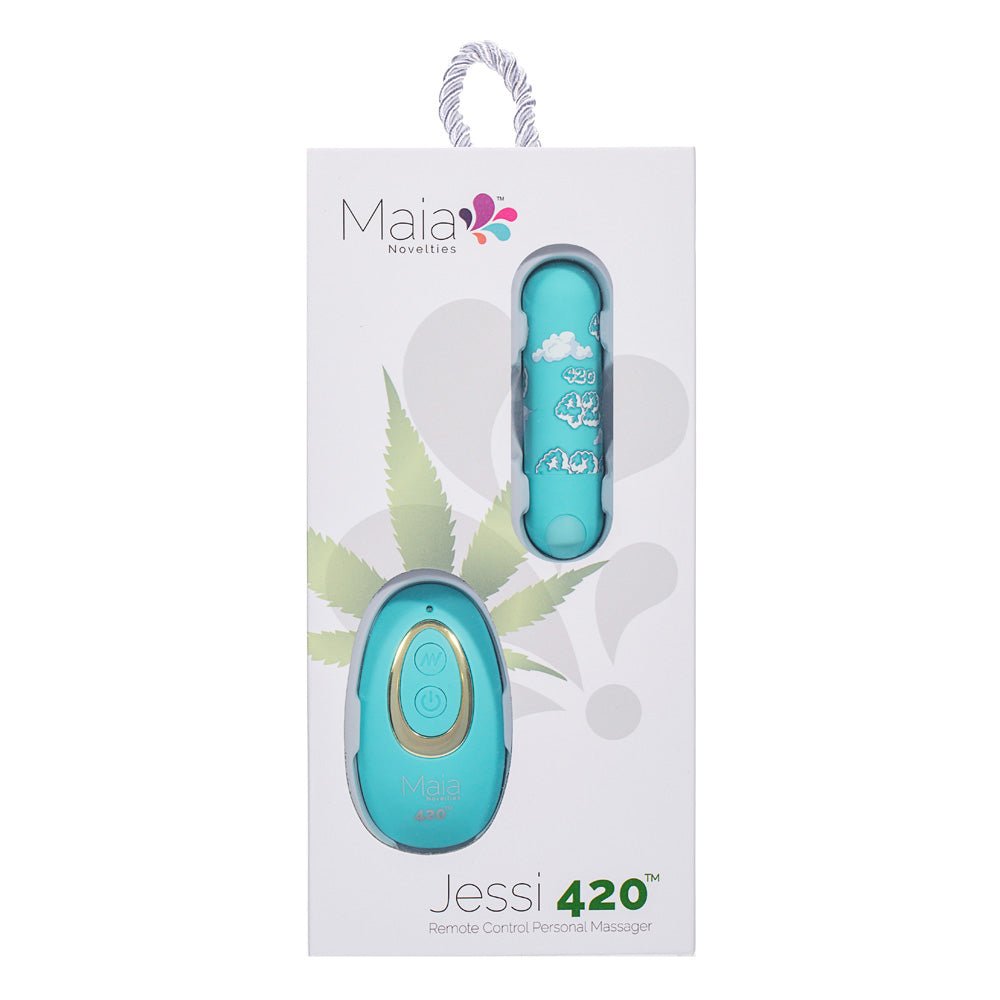 Buy Maia JESSI 420 Remote - Sky Blue 7.6 cm USB Rechargeable Bullet with Wireless Remote at NZ’s Mega Adult Toys Store. Discover premium sex toys with discreet shipping at the best price in NZ