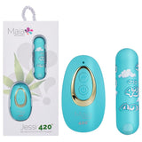 Buy Maia JESSI 420 Remote - Sky Blue 7.6 cm USB Rechargeable Bullet with Wireless Remote at NZ’s Mega Adult Toys Store. Discover premium sex toys with discreet shipping at the best price in NZ