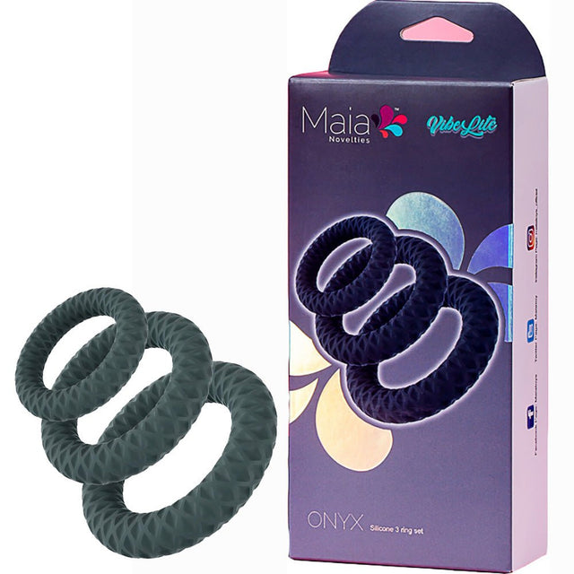 Buy Maia ONYX - Grey Cock Ring Set - Set of 3 Sizes at NZ’s Mega Adult Toys Store. Discover premium sex toys with discreet shipping at the best price in NZ