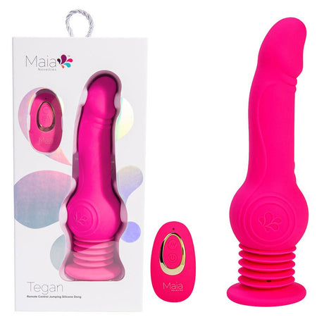 Buy Maia TEGAN - Pink 23.6 cm USB Rechargeable Jumping Vibrating Dong with Remote at NZ’s Mega Adult Toys Store. Discover premium sex toys with discreet shipping at the best price in NZ