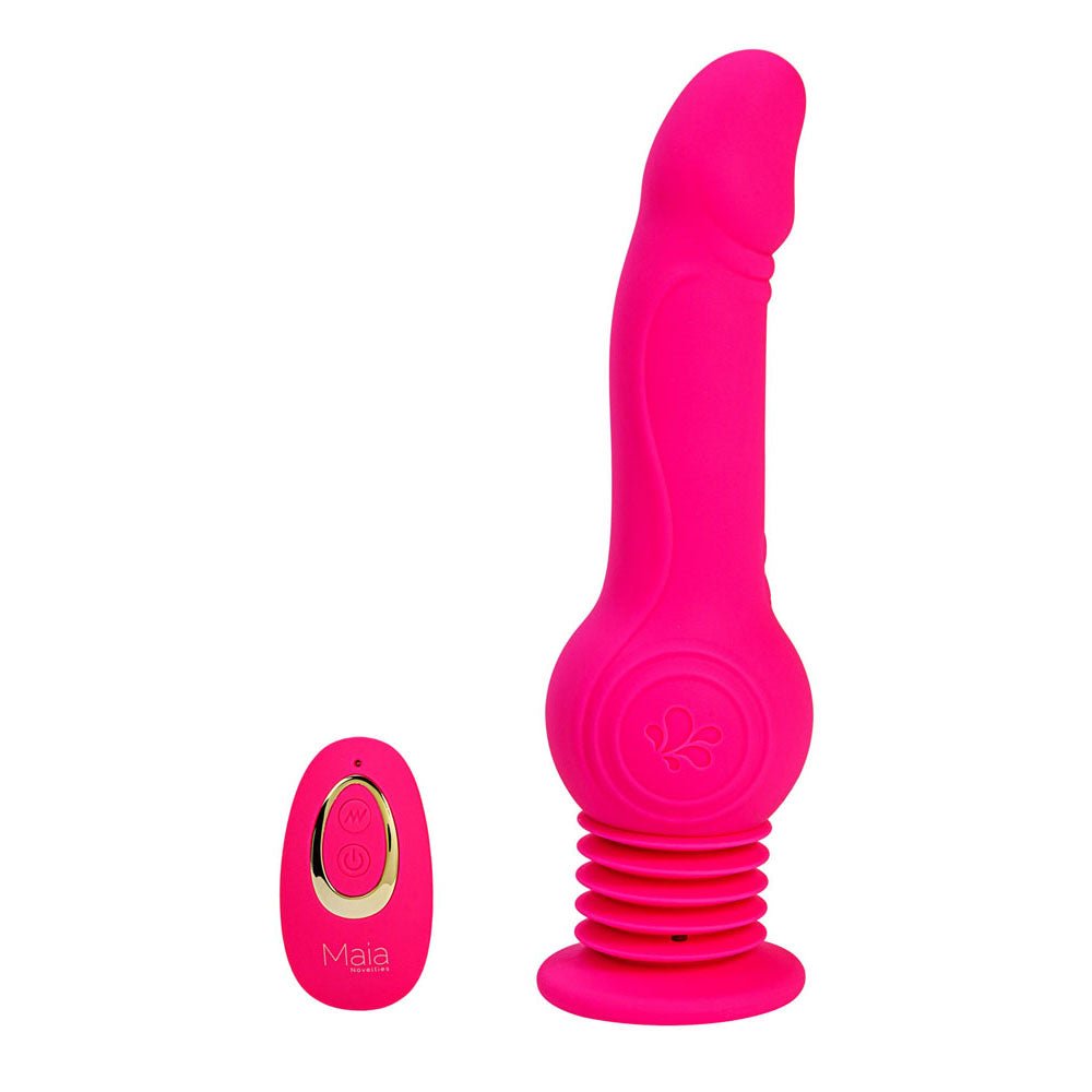 Buy Maia TEGAN - Pink 23.6 cm USB Rechargeable Jumping Vibrating Dong with Remote at NZ’s Mega Adult Toys Store. Discover premium sex toys with discreet shipping at the best price in NZ