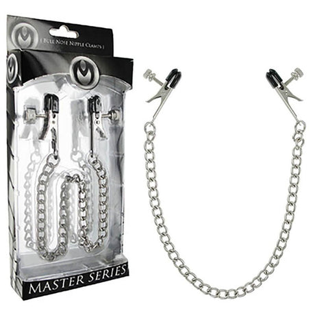 Buy Master Series Ox Bull Nose Nipple Clamps - Metal Nipple Clamps with Chain at NZ’s Mega Adult Toys Store. Discover premium sex toys with discreet shipping at the best price in NZ