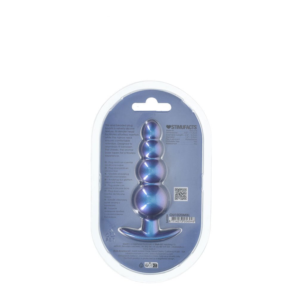 Buy OUCH! Beaded Anal Plug - Metallic Blue - Metallic Blue 11.7 cm Butt Plug at NZ’s Mega Adult Toys Store. Discover premium sex toys with discreet shipping at the best price in NZ