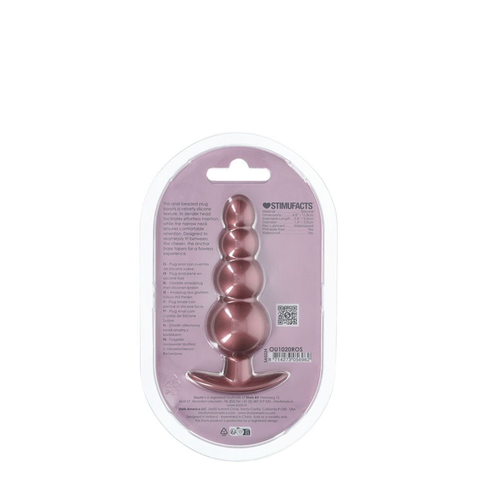 Buy OUCH! Beaded Anal Plug - Rose Gold - Rose Gold 11.7 cm Butt Plug at NZ’s Mega Adult Toys Store. Discover premium sex toys with discreet shipping at the best price in NZ