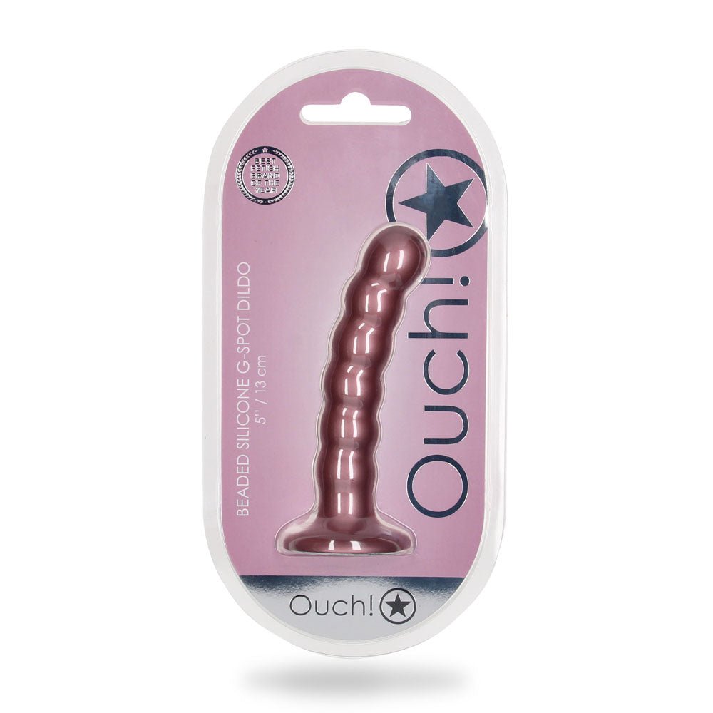 Buy OUCH! Beaded Silicone G - Spot Dildo - 5'' / 13cm - Rose Gold 13 cm Dildo at NZ’s Mega Adult Toys Store. Discover premium sex toys with discreet shipping at the best price in NZ