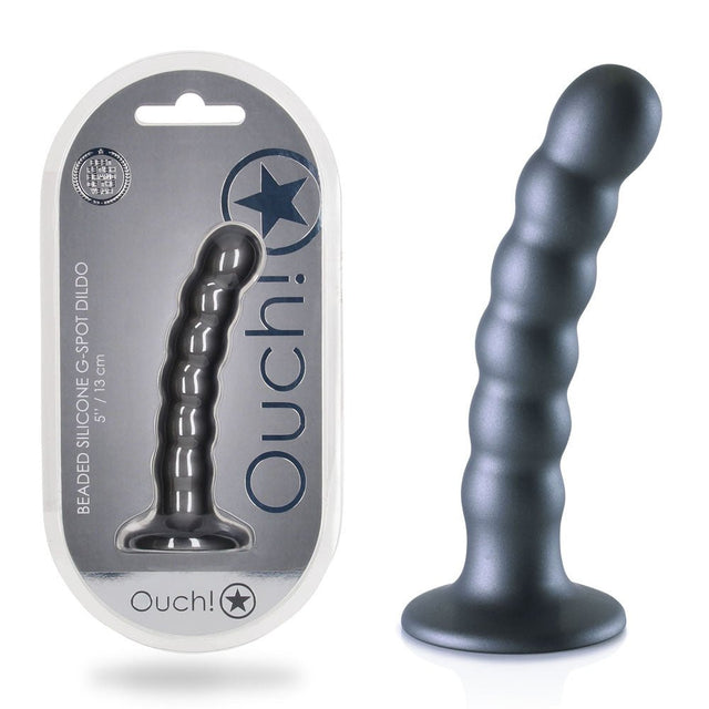 Buy OUCH! Beaded Silicone G - Spot Dildo - 5'' / 13cm - Gunmetal 13 cm Dildo at NZ’s Mega Adult Toys Store. Discover premium sex toys with discreet shipping at the best price in NZ