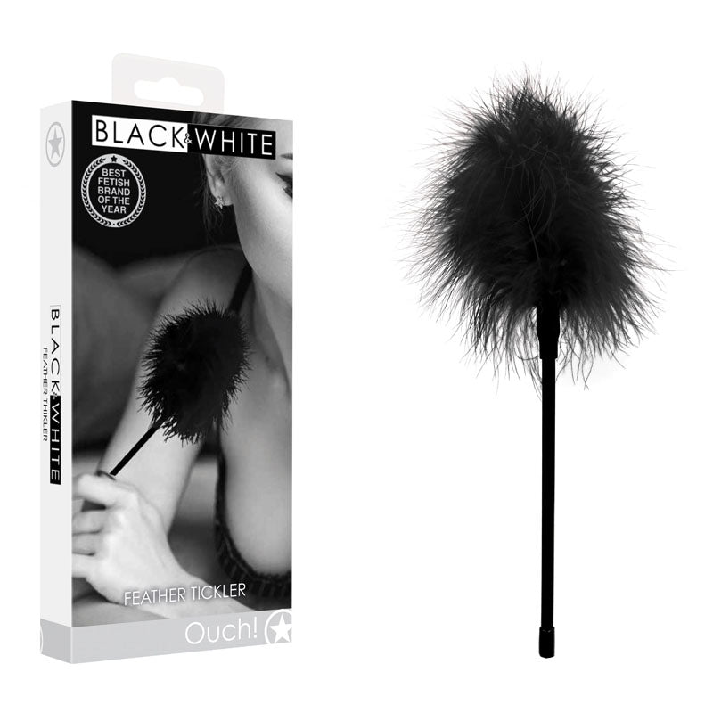 Buy OUCH! Black & White Feather Tickler - Black Feather Crop at NZ’s Mega Adult Toys Store. Discover premium sex toys with discreet shipping at the best price in NZ