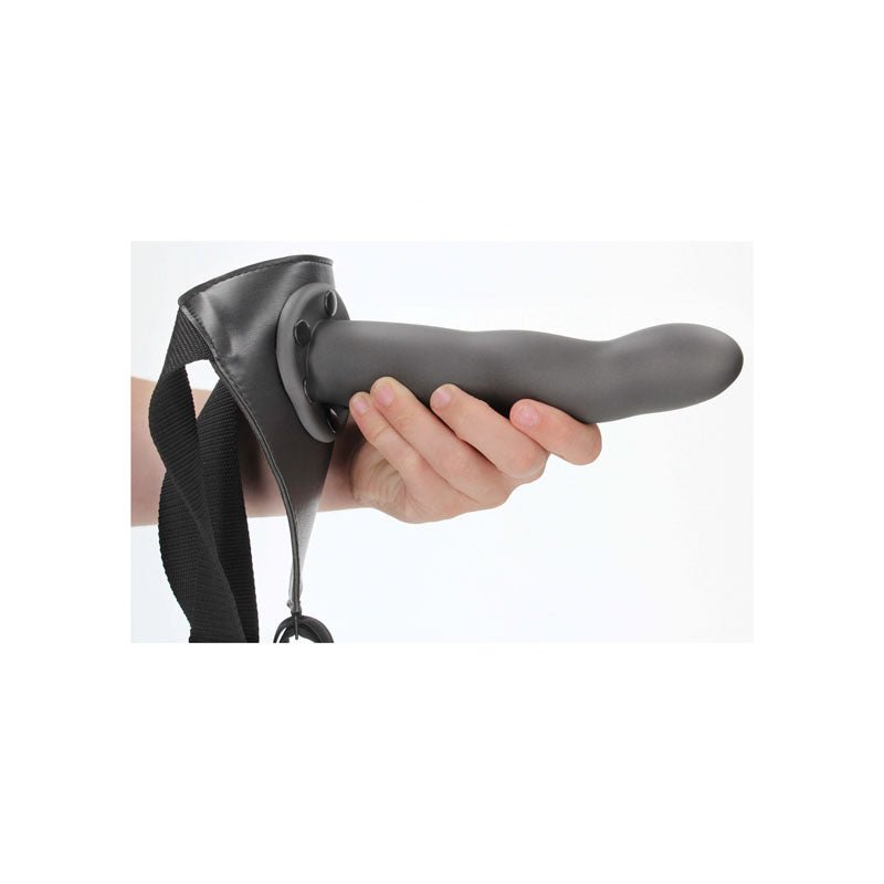 Buy OUCH! Curved Hollow Strap - on - 8in/20cm - Gunmetal Grey 20 cm Hollow Strap - On at NZ’s Mega Adult Toys Store. Discover premium sex toys with discreet shipping at the best price in NZ