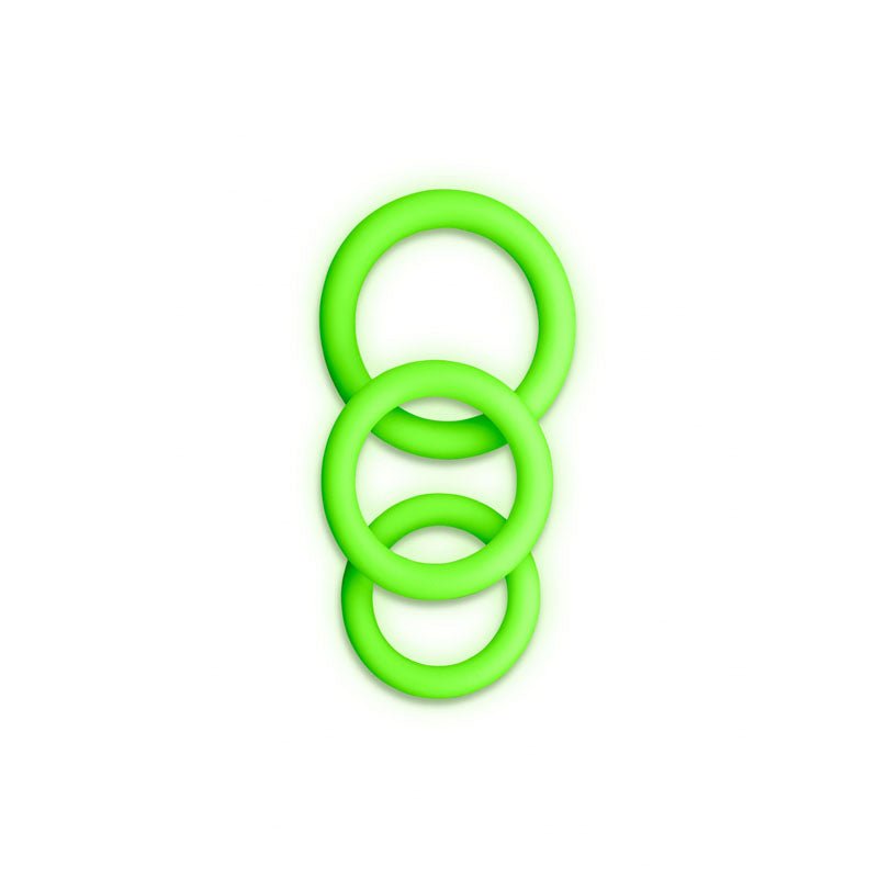 Buy OUCH! Glow In The Dark Cock Ring Set - Glow in Dark Cock Rings - Set of 3 Sizes at NZ’s Mega Adult Toys Store. Discover premium sex toys with discreet shipping at the best price in NZ