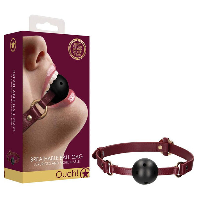 Buy OUCH! Halo - Breathable Ball Gag - Burgundy Mouth Restraint at NZ’s Mega Adult Toys Store. Discover premium sex toys with discreet shipping at the best price in NZ