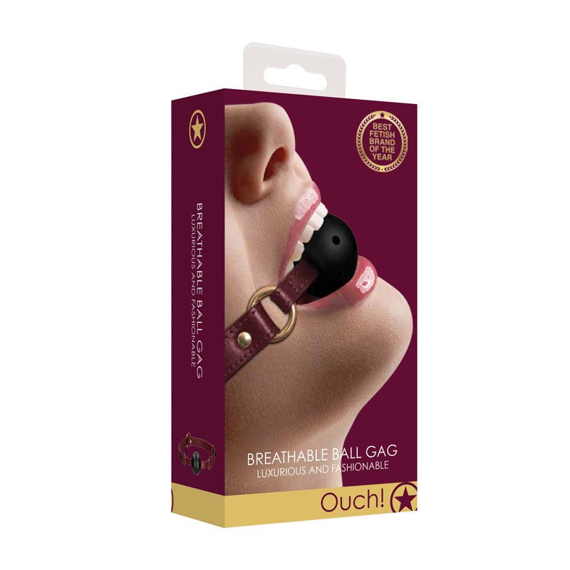 Buy OUCH! Halo - Breathable Ball Gag - Burgundy Mouth Restraint at NZ’s Mega Adult Toys Store. Discover premium sex toys with discreet shipping at the best price in NZ