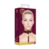 Buy OUCH! Halo - Collar With Leash - Burgundy Restraint at NZ’s Mega Adult Toys Store. Discover premium sex toys with discreet shipping at the best price in NZ